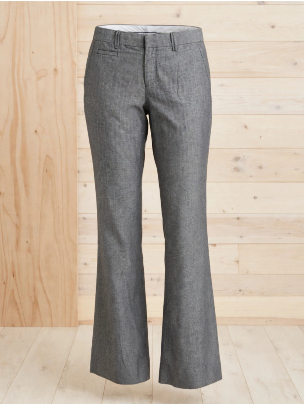 Gap Gray Linen Blend Wide Leg Dress Pants Trousers Size 6